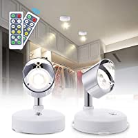 Focos de Pared Interior- Elfeland Luz Nocturna LED 2Pack Lámpara de Pared Gratorio para Interior Blanco Cálido 4000K…